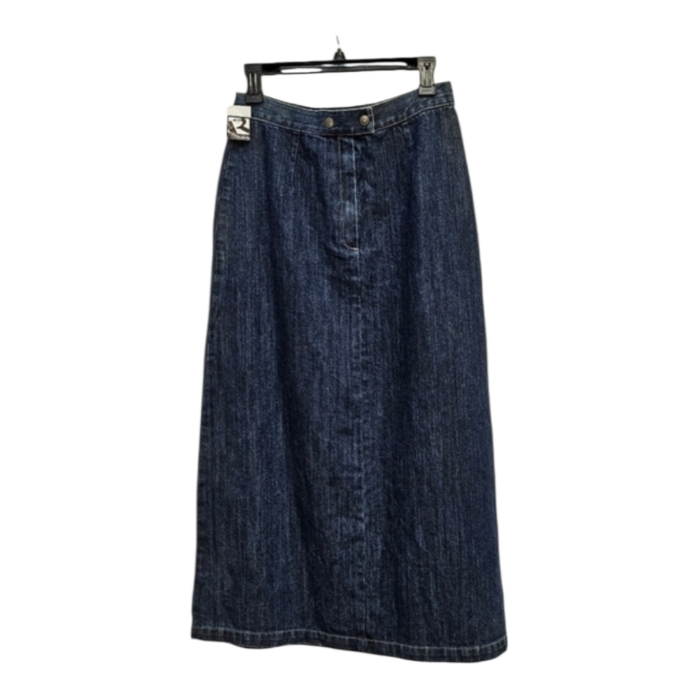 Rockies Vintage Denim Jean Maxi Skirt 100% Cotton Dark Wash Size 6